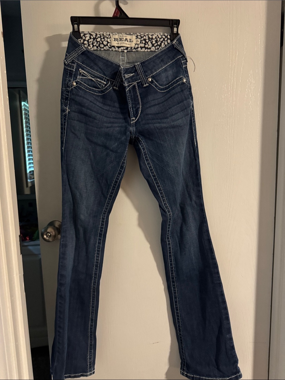 Ariat Dark Blue Bootcut Jeans with Contrast Stitching